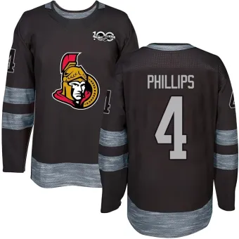 Men's Chris Phillips Ottawa Senators 1917-2017 100th Anniversary Jersey - Black Authentic