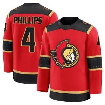 Men's Chris Phillips Ottawa Senators Alternate Jersey - Red Premium