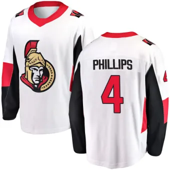 Men's Chris Phillips Ottawa Senators Away Jersey - White Breakaway