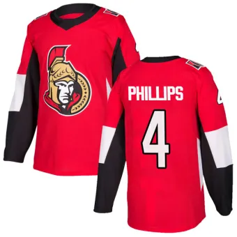 Men's Chris Phillips Ottawa Senators Home Jersey - Red Authentic