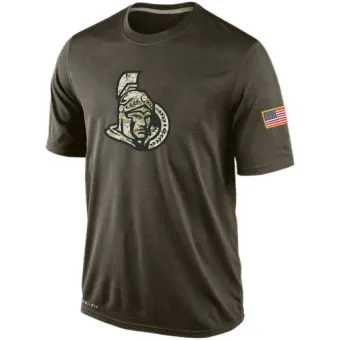 Men's Ottawa Senators Salute To Service KO Performance Dri-FIT T-Shirt - Olive