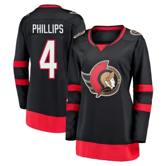Women's Chris Phillips Ottawa Senators 2020/21 Home Premier Jersey - Black Breakaway