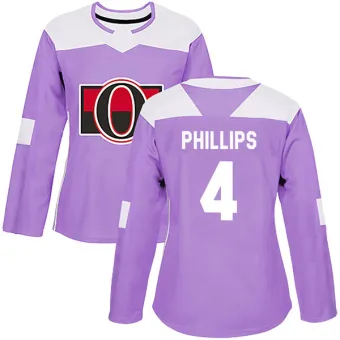 Women's Chris Phillips Ottawa Senators Fights Cancer Practice Jersey - Purple Authentic