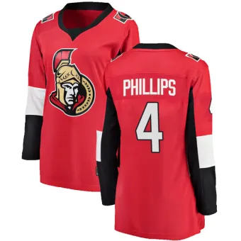 Women's Chris Phillips Ottawa Senators Home Jersey - Red Breakaway