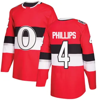 Youth Chris Phillips Ottawa Senators 2017 100 Classic Jersey - Red Authentic
