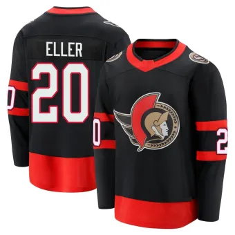 Youth Lars Eller Ottawa Senators 2020/21 Home Premier Jersey - Black Breakaway