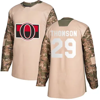 Youth Lassi Thomson Ottawa Senators Veterans Day Practice Jersey - Camo Authentic